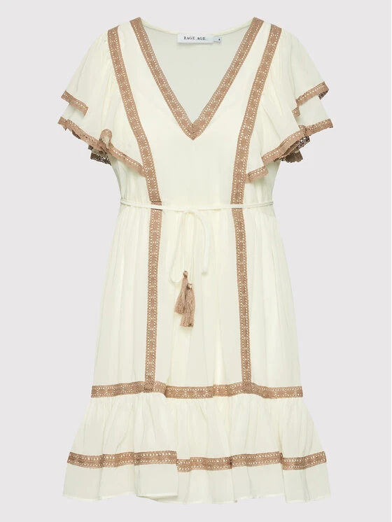 Rage Age Sommerkleid Lucia Beige Regular Fit 8 Rage Age Sommerkleid Lucia Beige Regular Fit – Bild 6