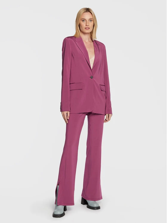 Stoffhose Pants Shiny Slinky RM1776 Violett Regular Fit 4 Stoffhose Pants Shiny Slinky RM1776 Violett Regular Fit – Bild 2