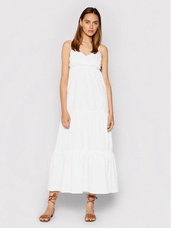 Rinascimento Sommerkleid CFC0017921002 Weiß Relaxed Fit 4 Rinascimento Sommerkleid CFC0017921002 Weiß Relaxed Fit – Bild 2