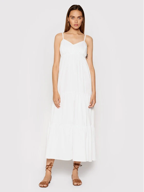 Rinascimento Sommerkleid CFC0017921002 Weiß Relaxed Fit 3 Rinascimento Sommerkleid CFC0017921002 Weiß Relaxed Fit