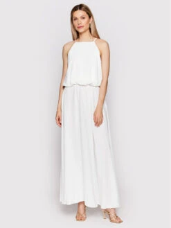 Rinascimento Sommerkleid CFC0109437003 Weiß Regular Fit