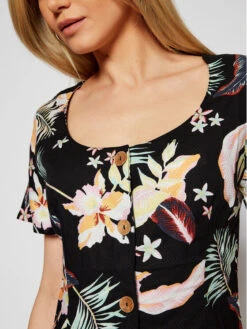 Roxy Sommerkleid All Eyes On Love ERJWD03556 Schwarz Regular Fit -Deutschland Kleid Zart Verkaufs-Shop roxy sommerkleid all eyes on love erjwd03556 schwarz regukal fit 3