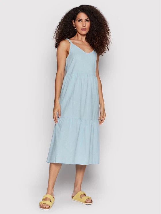 Roxy Sommerkleid Waiting Line ERJWD03610 Blau Regular Fit 4 Roxy Sommerkleid Waiting Line ERJWD03610 Blau Regular Fit – Bild 2