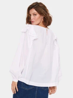 Saint Tropez Hemd 30512340 Weiß Oversize -Deutschland Kleid Zart Verkaufs-Shop saint tropez hemd 30512340 weiss oversize 2