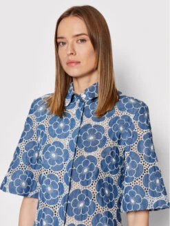 SAMSØE SAMSØE Hemdkleid Demy F22100079 Blau Regular Fit -Deutschland Kleid Zart Verkaufs-Shop samsoe samsoe hemdkleid demy f22100079 blau regular fit 3