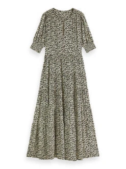 Scotch & Soda Kleid Für Den Alltag 168531 Écru Regular Fit