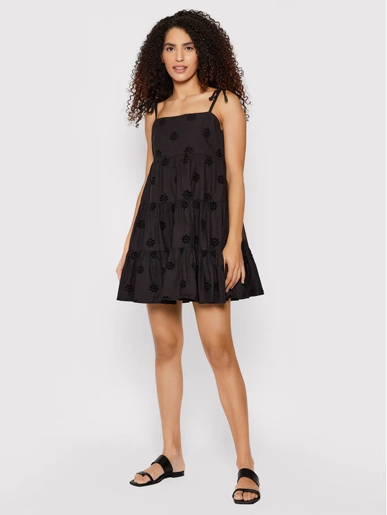 Seafolly Sommerkleid Embroidery Tier 54657-DR Schwarz Regular Fit 4 Seafolly Sommerkleid Embroidery Tier 54657-DR Schwarz Regular Fit – Bild 2