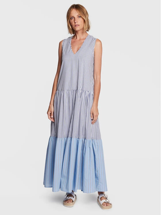 Silvian Heach Sommerkleid GPP23359VE Blau Loose Fit 3 Silvian Heach Sommerkleid GPP23359VE Blau Loose Fit