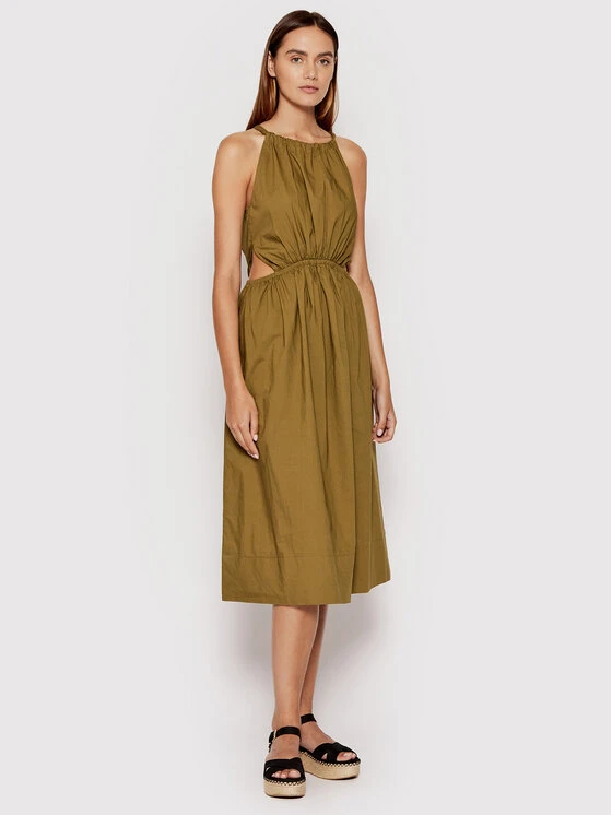 Sisley Sommerkleid 4JOZLV00U Braun Regular Fit 4 Sisley Sommerkleid 4JOZLV00U Braun Regular Fit – Bild 2