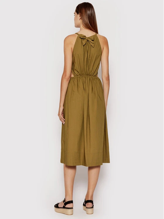 Sisley Sommerkleid 4JOZLV00U Braun Regular Fit 5 Sisley Sommerkleid 4JOZLV00U Braun Regular Fit – Bild 3