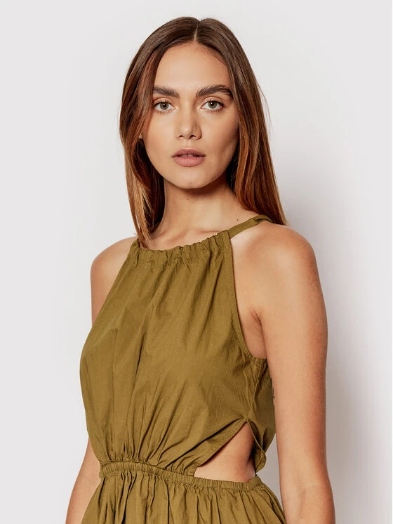 Sisley Sommerkleid 4JOZLV00U Braun Regular Fit 6 Sisley Sommerkleid 4JOZLV00U Braun Regular Fit – Bild 4