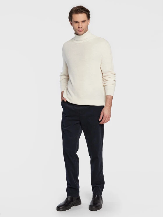 Sisley Stoffhose 4JPMSF017 Dunkelblau Relaxed Fit 4 Sisley Stoffhose 4JPMSF017 Dunkelblau Relaxed Fit – Bild 2