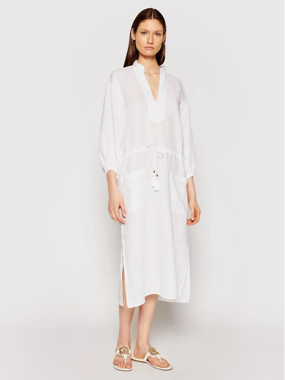 Tory Burch Sommerkleid 82138 Weiß Regular Fit 3 Tory Burch Sommerkleid 82138 Weiß Regular Fit