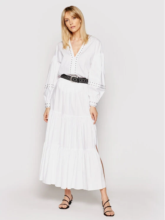 TWINSET Bluse 211TT2482 Weiß Regular Fit 4 TWINSET Bluse 211TT2482 Weiß Regular Fit – Bild 2