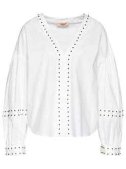 TWINSET Bluse 211TT2482 Weiß Regular Fit 11 TWINSET Bluse 211TT2482 Weiß Regular Fit -Deutschland Kleid Zart Verkaufs-Shop twinset bluse 211tt2482 weiss regular fit 4