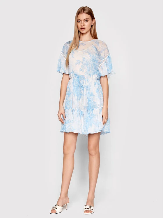 TWINSET Sommerkleid 221TP2712 Blau Regular Fit 4 TWINSET Sommerkleid 221TP2712 Blau Regular Fit – Bild 2