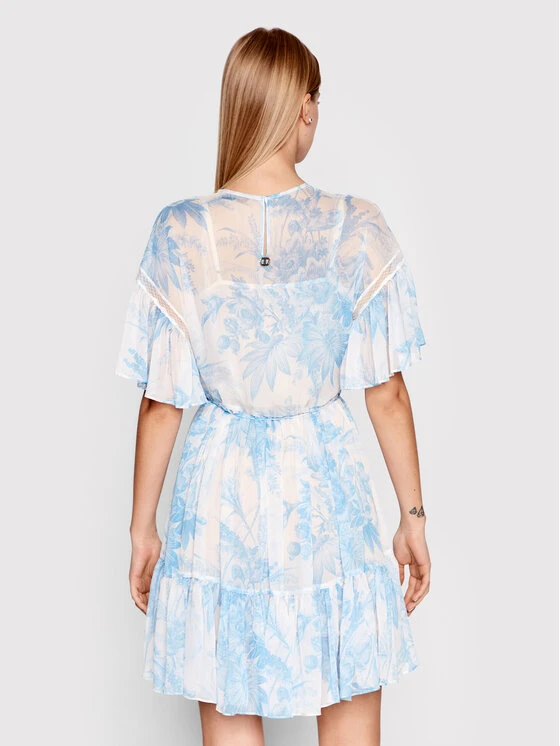 TWINSET Sommerkleid 221TP2712 Blau Regular Fit 5 TWINSET Sommerkleid 221TP2712 Blau Regular Fit – Bild 3