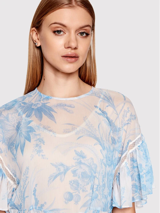 TWINSET Sommerkleid 221TP2712 Blau Regular Fit 6 TWINSET Sommerkleid 221TP2712 Blau Regular Fit – Bild 4