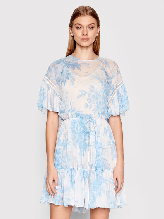 TWINSET Sommerkleid 221TP2712 Blau Regular Fit 3 TWINSET Sommerkleid 221TP2712 Blau Regular Fit