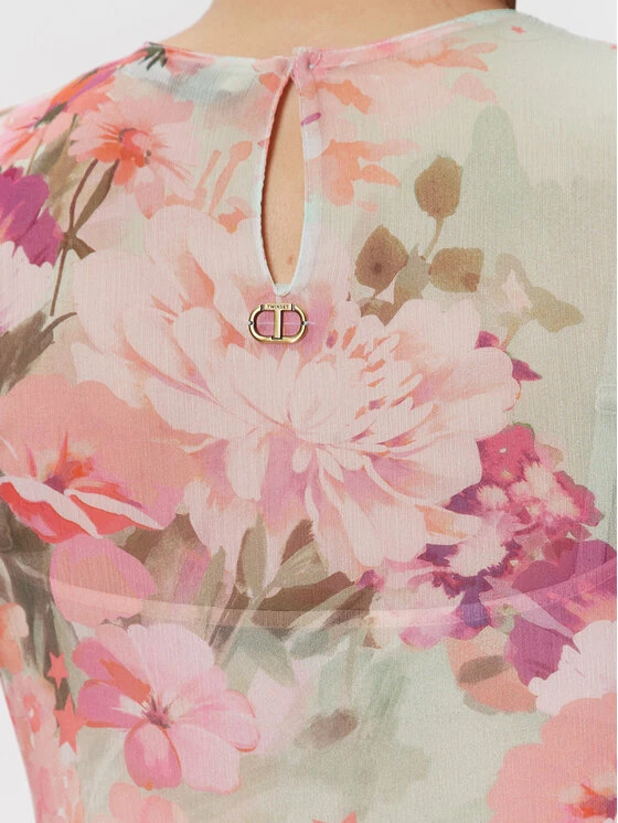 TWINSET Sommerkleid 231TP2730 Grün Regular Fit 7 TWINSET Sommerkleid 231TP2730 Grün Regular Fit – Bild 5