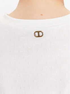 TWINSET Sommerkleid 231TT2160 Weiß Regular Fit 11 TWINSET Sommerkleid 231TT2160 Weiß Regular Fit -Deutschland Kleid Zart Verkaufs-Shop twinset sommerkleid 231tt2160 weiss regular fit 4