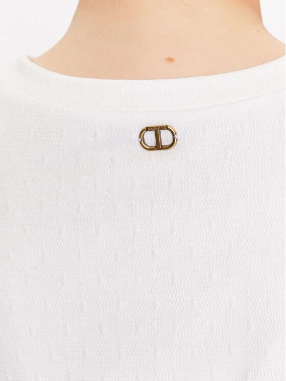 TWINSET Sommerkleid 231TT2160 Weiß Regular Fit 7 TWINSET Sommerkleid 231TT2160 Weiß Regular Fit – Bild 5