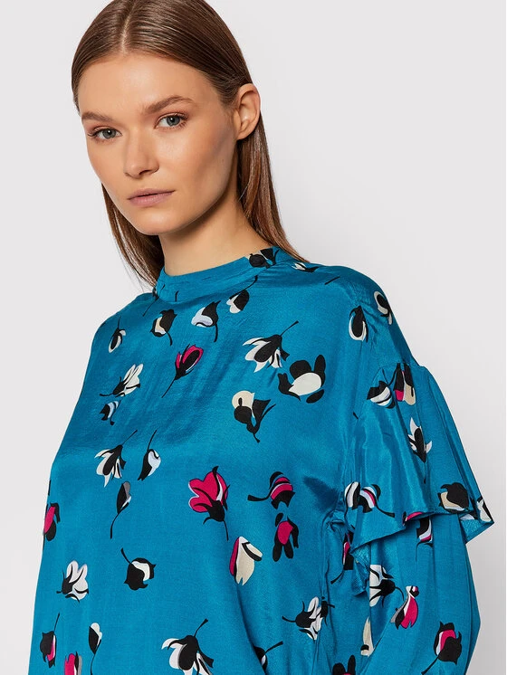 United Colors Of Benetton Bluse 5KQJ5QD83 Blau Regular Fit 6 United Colors Of Benetton Bluse 5KQJ5QD83 Blau Regular Fit – Bild 4