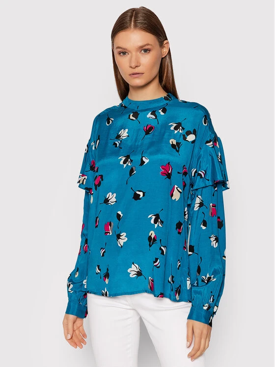 United Colors Of Benetton Bluse 5KQJ5QD83 Blau Regular Fit 3 United Colors Of Benetton Bluse 5KQJ5QD83 Blau Regular Fit