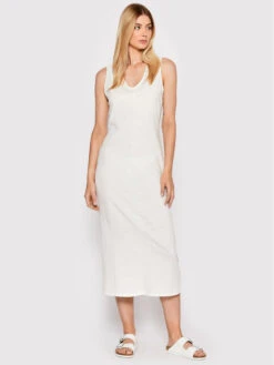 United Colors Of Benetton Sommerkleid 3UDWDV006 Weiß Regular Fit