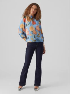 Vero Moda Bluse Renee 10282217 Blau Regular Fit -Deutschland Kleid Zart Verkaufs-Shop vero moda bluse renee 10282217 blau regular fit 1