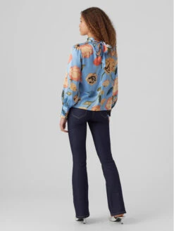 Vero Moda Bluse Renee 10282217 Blau Regular Fit -Deutschland Kleid Zart Verkaufs-Shop vero moda bluse renee 10282217 blau regular fit 2