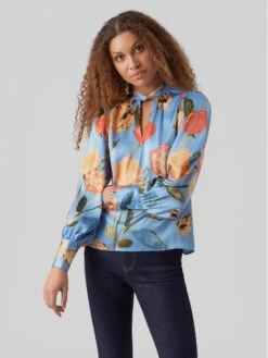 Vero Moda Bluse Renee 10282217 Blau Regular Fit