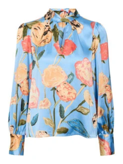 Vero Moda Bluse Renee 10282217 Blau Regular Fit -Deutschland Kleid Zart Verkaufs-Shop vero moda bluse renee 10282217 blau regular fit 4