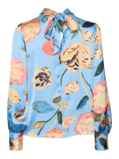 Vero Moda Bluse Renee 10282217 Blau Regular Fit -Deutschland Kleid Zart Verkaufs-Shop vero moda bluse renee 10282217 blau regular fit 5