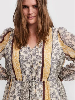 Vero Moda Curve Kleid Für Den Alltag Nora 10251640 Beige Loose Fit -Deutschland Kleid Zart Verkaufs-Shop vero moda curve kleid fur den alltag nora 10251640 beige loose fit 3