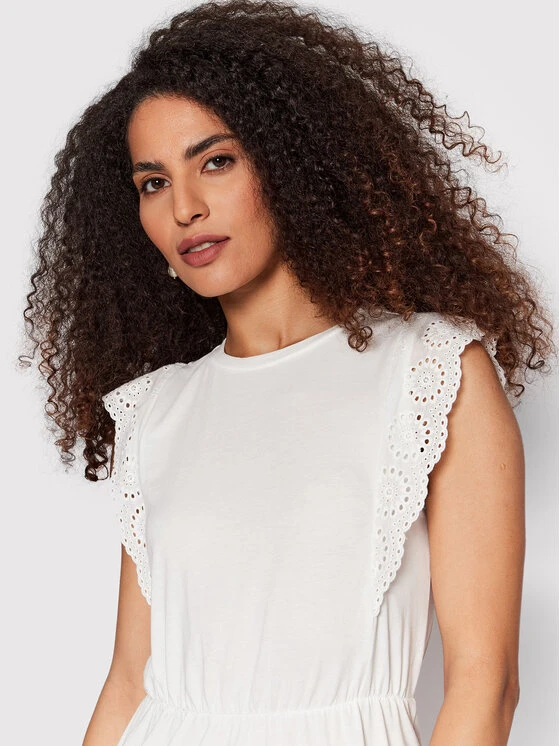 Vero Moda Kleid Für Den Alltag Hollyn 10265206 Weiß Regular Fit 6 Vero Moda Kleid Für Den Alltag Hollyn 10265206 Weiß Regular Fit – Bild 4