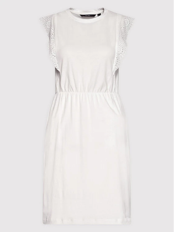 Vero Moda Kleid Für Den Alltag Hollyn 10265206 Weiß Regular Fit 7 Vero Moda Kleid Für Den Alltag Hollyn 10265206 Weiß Regular Fit – Bild 5