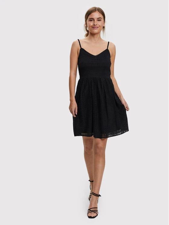 Vero Moda Sommerkleid Honey 10220925 Schwarz Regular Fit 4 Vero Moda Sommerkleid Honey 10220925 Schwarz Regular Fit – Bild 2