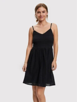Vero Moda Sommerkleid Honey 10220925 Schwarz Regular Fit