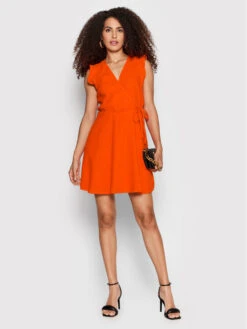 Vero Moda Sommerkleid Natali 10263273 Orange Regular Fit -Deutschland Kleid Zart Verkaufs-Shop vero moda sommerkleid natali 10263273 orange regular fit 2