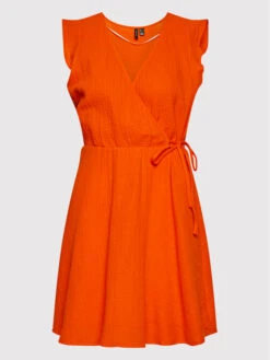 Vero Moda Sommerkleid Natali 10263273 Orange Regular Fit -Deutschland Kleid Zart Verkaufs-Shop vero moda sommerkleid natali 10263273 orange regular fit 5