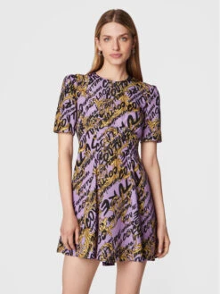 Versace Jeans Couture Kleid Für Den Alltag 73HAO902 Violett Regular Fit